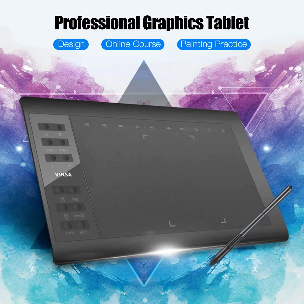 Tablette graphique professionnelle 10x6 pouces