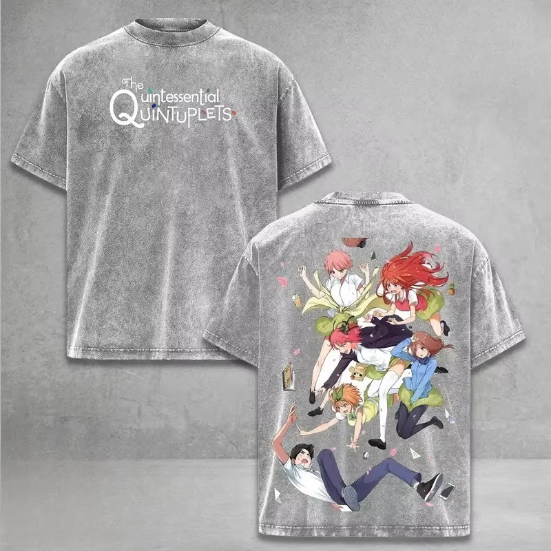 T-shirt imprimé The Quintessential Quintuplets Miku Yotsuba pour hommes et femmes