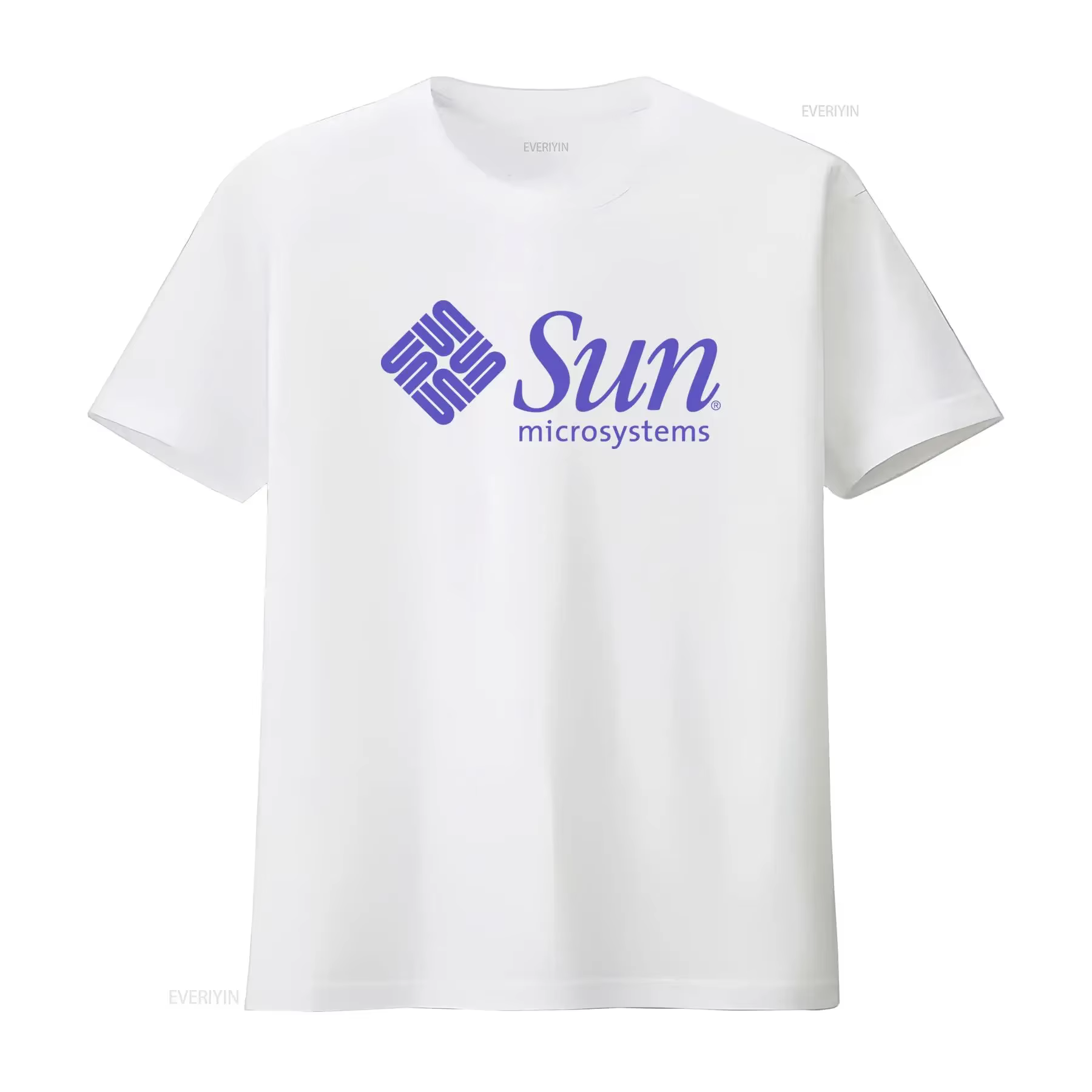 T-shirt blanc pour homme de Sun Microsystems avec logo imprimé