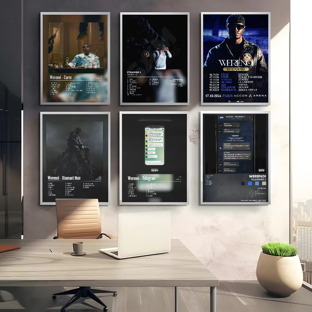 W-Werenoi pyramide chanteur Album affiche polyvalente mur Art impression pour salon chambre couloir bureau Bar | Cadeau de décoration pour la maison