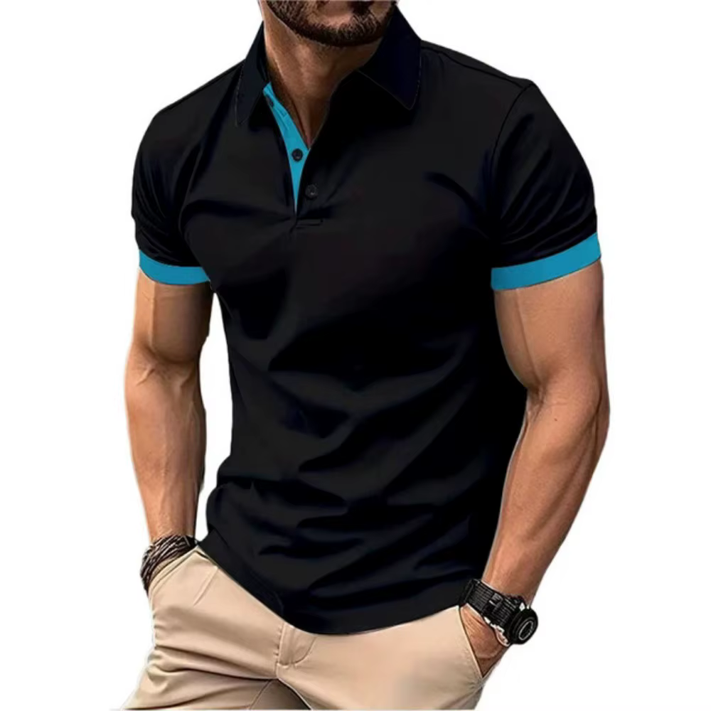 Polo décontracté à manches courtes pour hommes