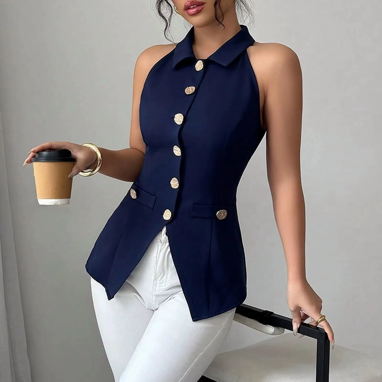 Gilet sans manches pour femme