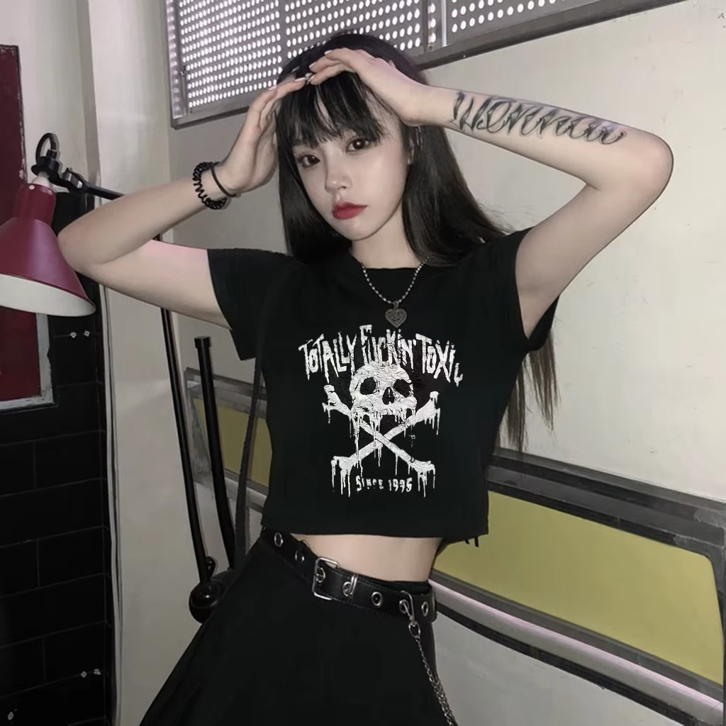 T-shirt court à la mode pour femmes et filles