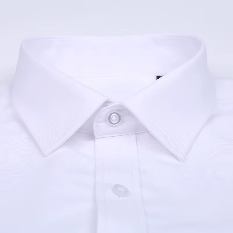 Haute qualité repassage gratuit hommes robe chemise à manches longues 100% pur coton nouveau solide mâle coupe régulière