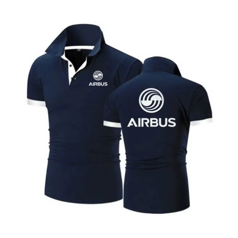 Polo AIRBUS AVIATION vol revers t-shirts Airbusfan A320 homme POLOS t-shirt printemps été maille coton à manches courtes hommes hauts