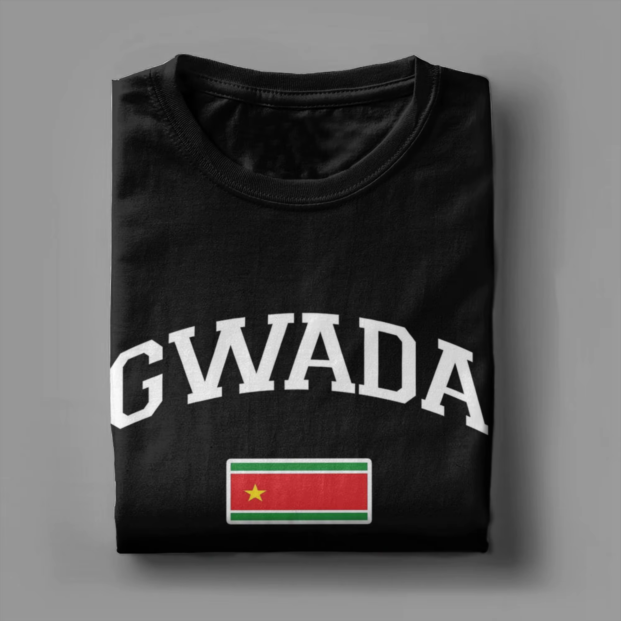 T-shirt Oversize d'été avec drapeau de la Guadeloupe – Nouveauté Gwada – T-shirts en coton pour couple – Motif génial – Hauts à manches courtes