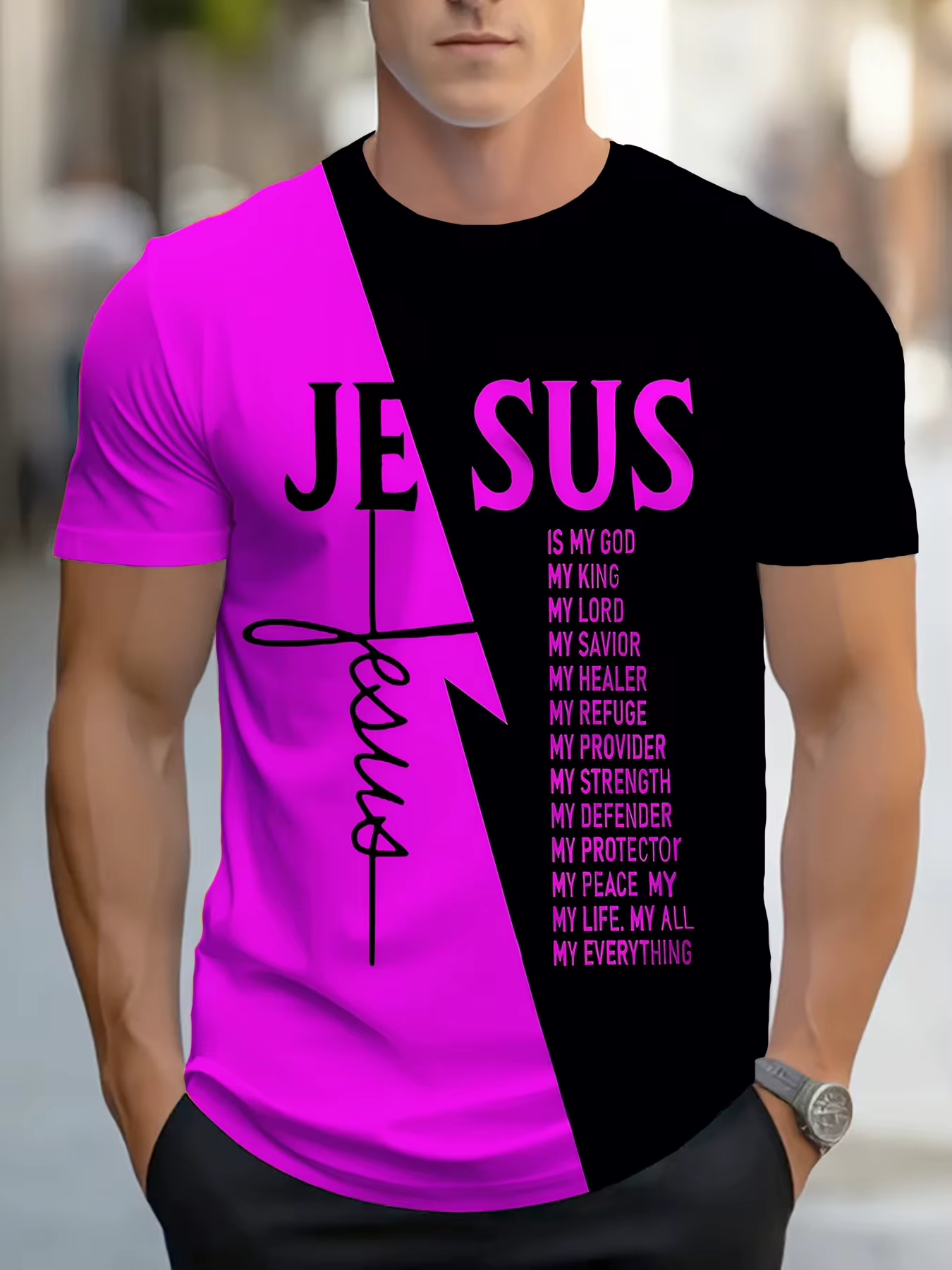 T-shirt col rond pour hommes