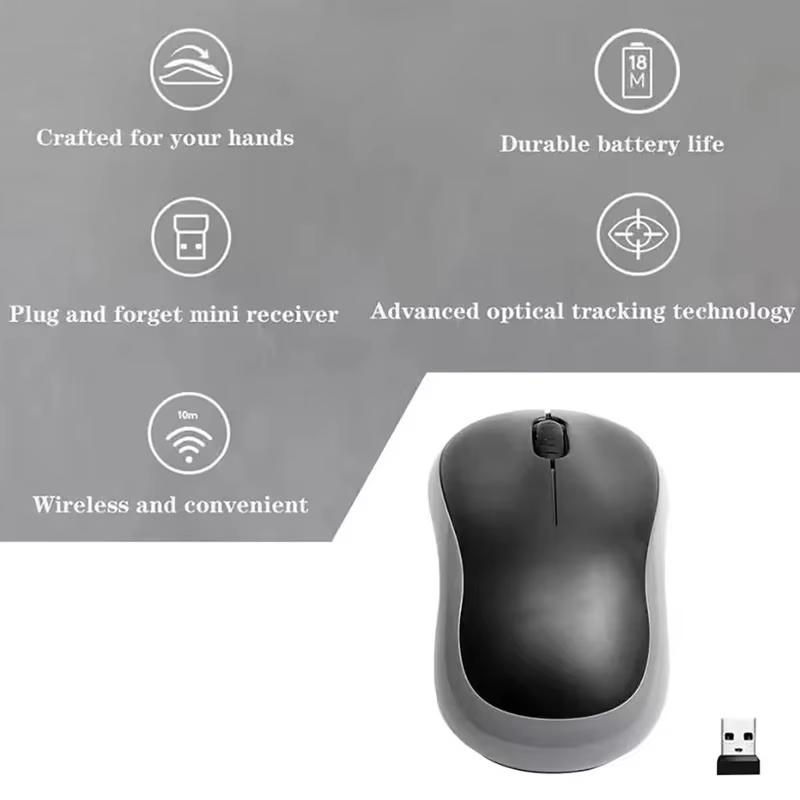 Nouvelle souris sans fil M185 Mini, confortable et portable, 1000 DPI, ergonomique, 2,4 GHz avec mini-récepteur USB pour PC/ordinateur portable