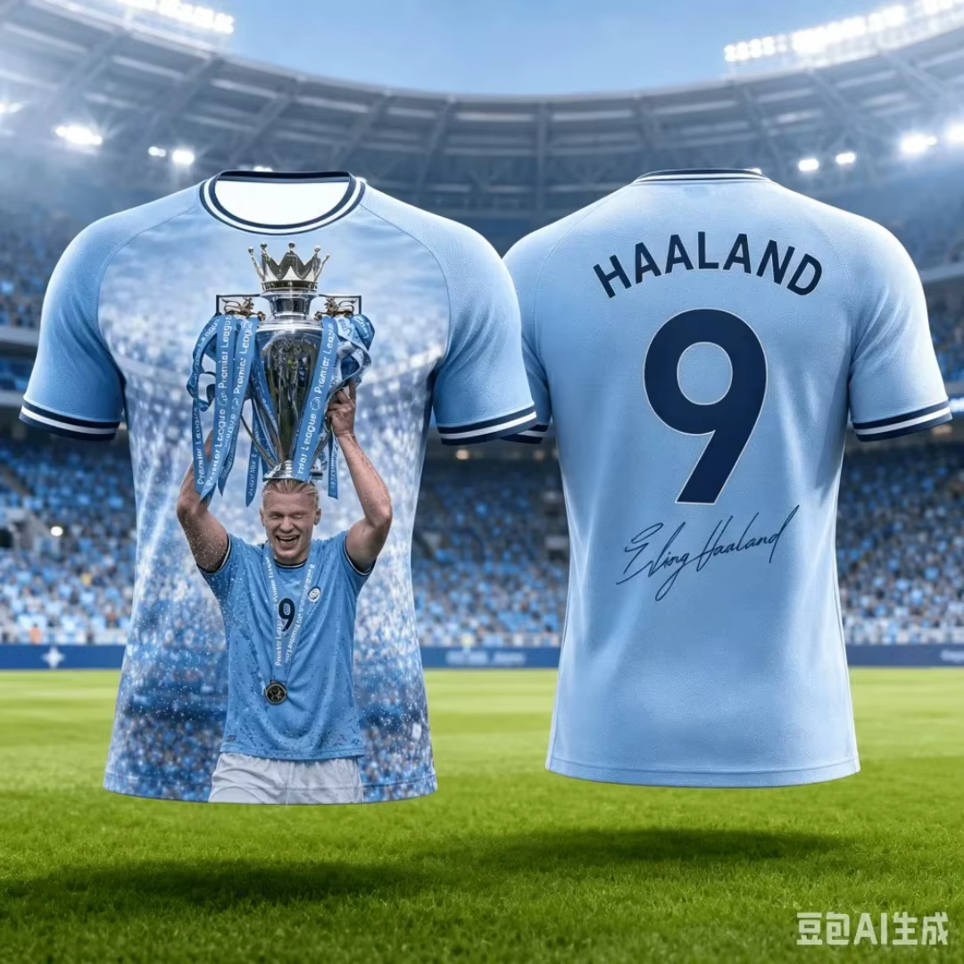 T-shirt de supporter Erling Haaland 9 Manchester City, maillot de football à séchage rapide imprimé en 3D pour adultes et enfants, haut décontracté à manches courtes pour le sport