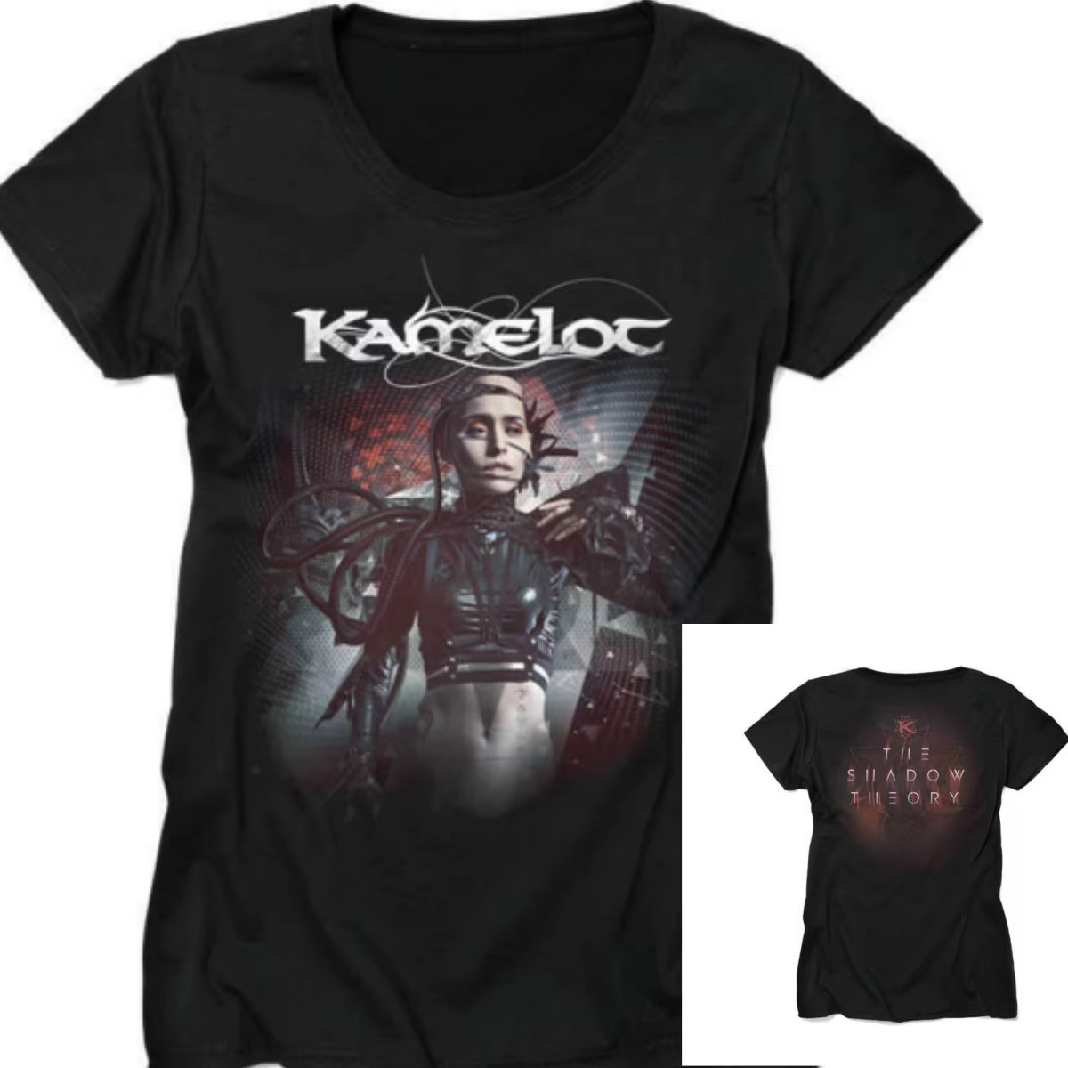 Kamelot The Black Halo Band T-Shirt en coton avec motif graphique pour hommes et femmes