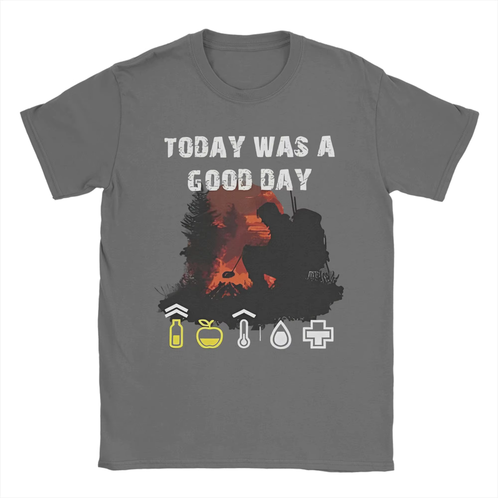 Hommes DayZ aujourd'hui est une bonne journée t-shirts jeu de tir couverture en coton Hipster à manches courtes col