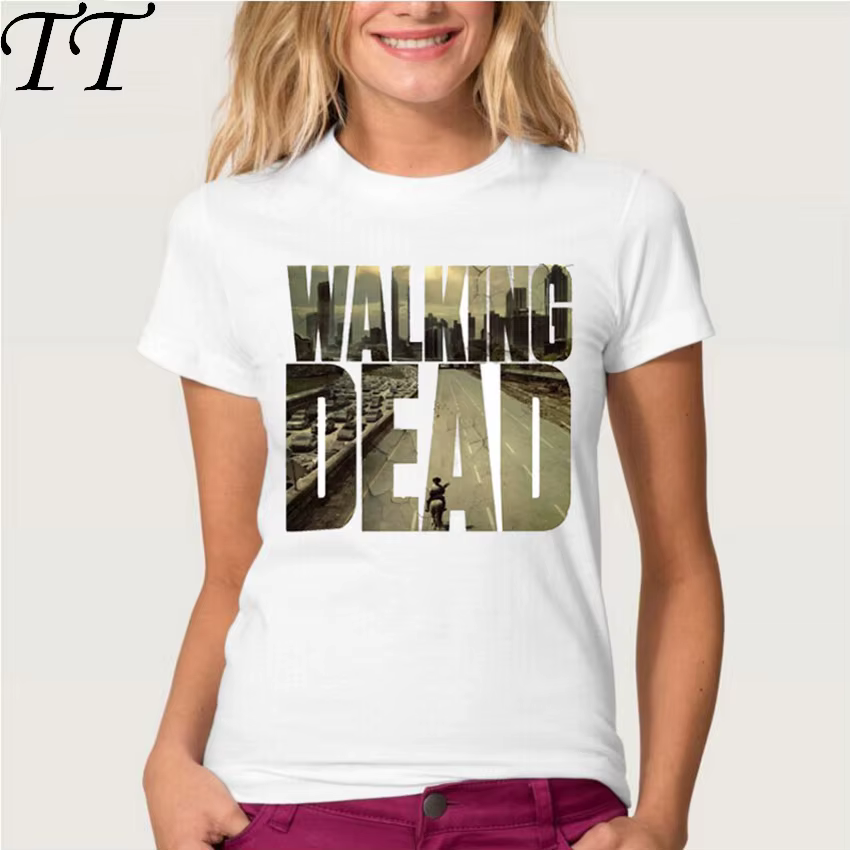 T-shirt imprimé The walking dead à manches courtes pour fille